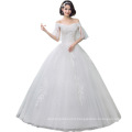 XQX004 Sweetheart Ladies Bridal Gowns Wedding Dress Sexy Off-Shoulder Handcraft Pearls Lace Ball Gown Plus Size Wedding Dress